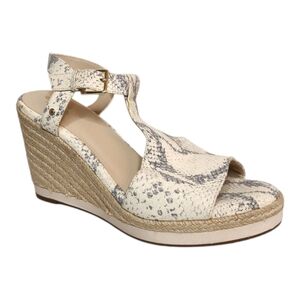 Cole Haan Leather Snake Print Espadrille Wedge Heel Sandal Size 9.5B